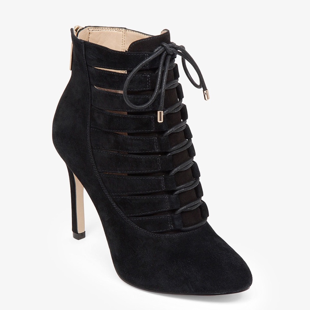 BCBG lace up booties